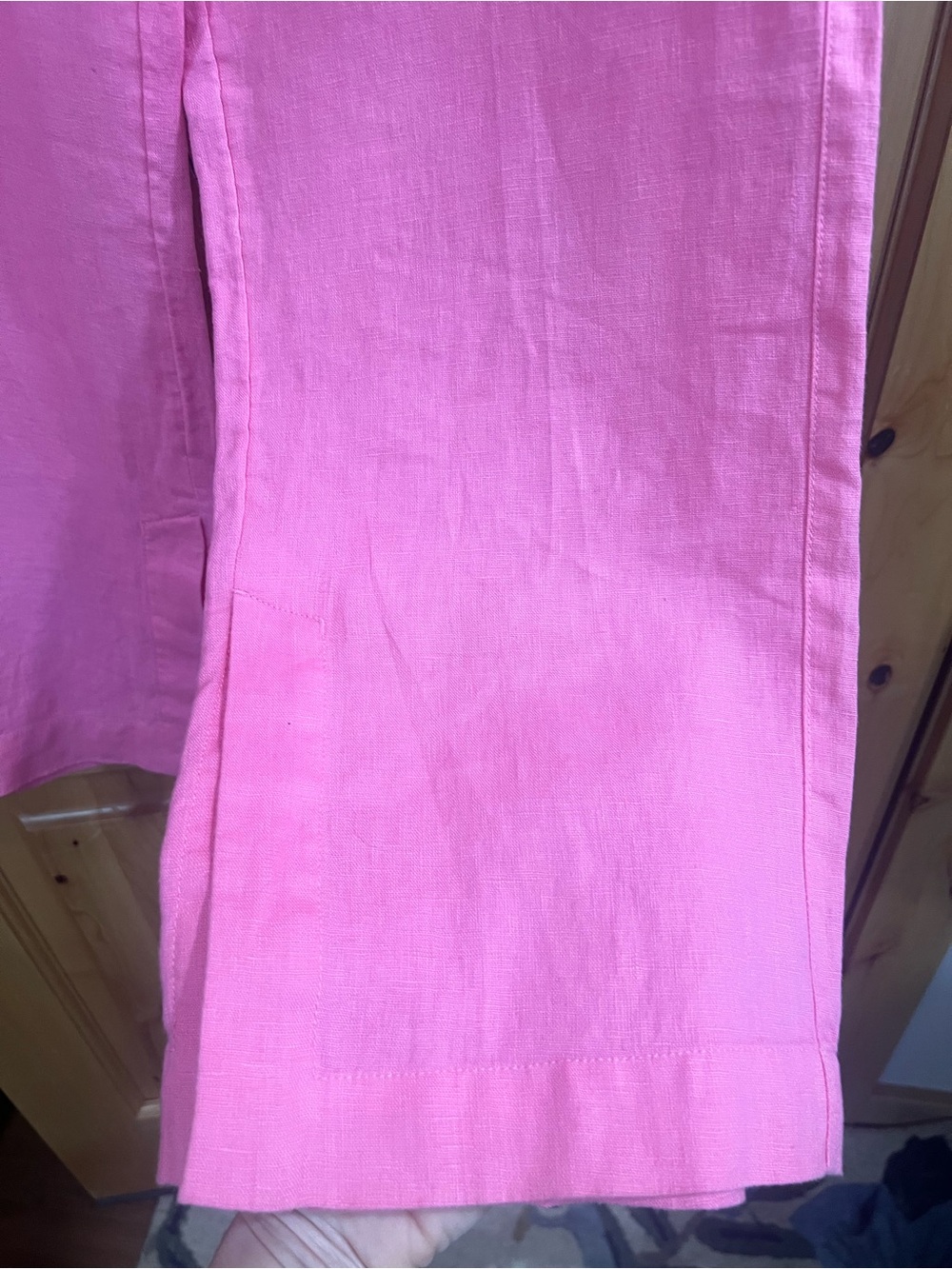 Athleta Retreat Wide Leg Linen Pant XS Pink - Picture 6 of 9